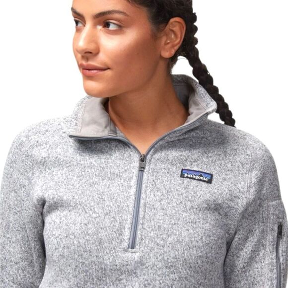 Patagonia Women's Fleece Pullover Quarter Zip Better Sweater Heather Gray Small - Picture 11 of 13